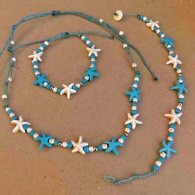 Pulsera de estrellas y piedras naturales