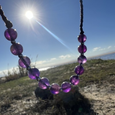 Collar de piedras Amatistas