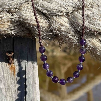 Collar de piedras Amatistas